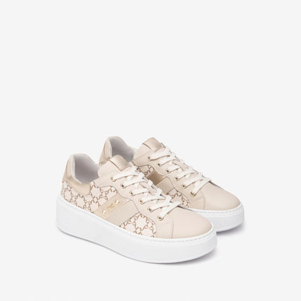 Nero Giardini Sneakers Donna con Zeppa in Pelle Milk E513080D MILK 710 Nero Giardini 