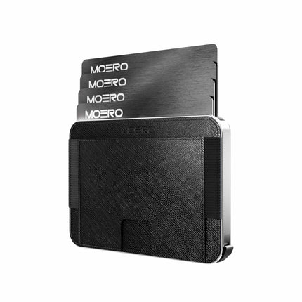Moero M2 Pro Saffiano Black Portafoglio Slim M2 PRO SAFFIANO BLACK CARD GREY Moero 