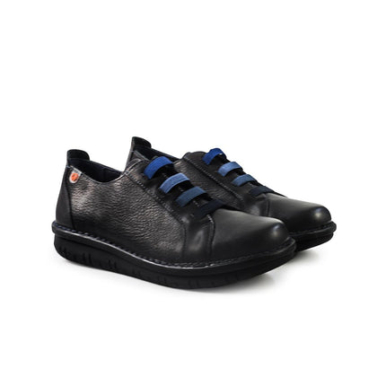 Jungla Scarpe Basse Donna con Lacci Elastici in Pelle Nero 8412 BLACK Jungla 