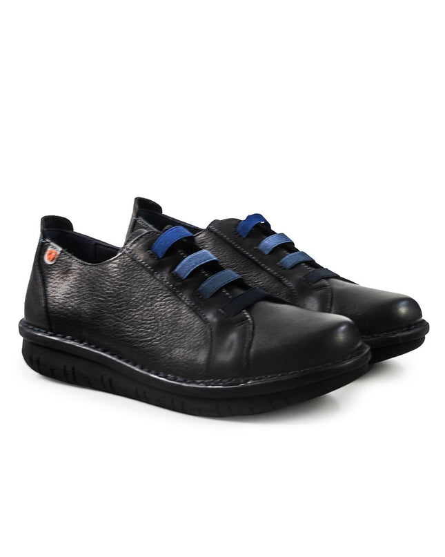 Jungla Scarpe Basse Donna con Lacci Elastici in Pelle Nero 8412 BLACK Jungla 