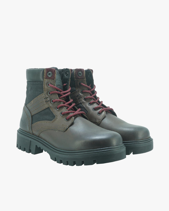 Anfibi Uomo in Pelle marrone SEATTLE COP DK BROWN Wrangler 