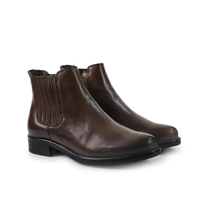 Vueva Stivaletti Donna Tacco Basso in Pelle Marrone WH177H18 MARTINA BROWN Vueva 