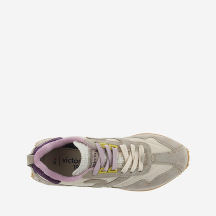 Sneakers Victoria Running Donna in Pelle Beige 8812100 ROOT D BEIGE Victoria 