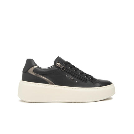 Nero Giardini Sneaker Donna con Platform in Pelle Nero - MARIO SPATARELLA
