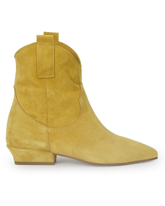 Spatarella Stivaletto Tubolare Donna in Camoscio Giallo - MARIO SPATARELLA