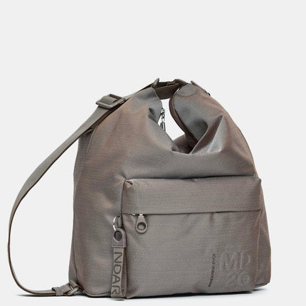 Mandarina Duck Borsa Convertibile Zaino Tessuto Taupe QMT09 MD20 TAUPE Mandarina Duck 