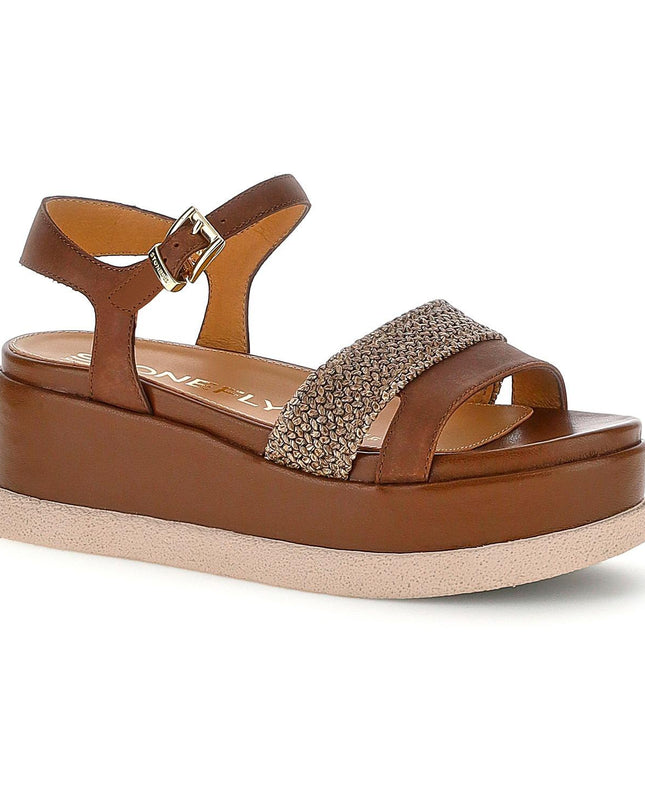 Stonefly Donna Sandalo Platform in Pelle Marrone 223737 ARIANNA 4 CIGAR BROWN Stonefly 