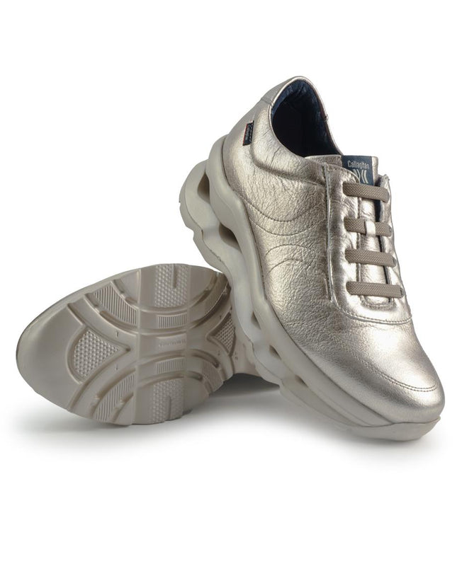 Callaghan Sneakers Donna Ammortizzata in Pelle Platino 18822 SOLE ORO Callaghan 