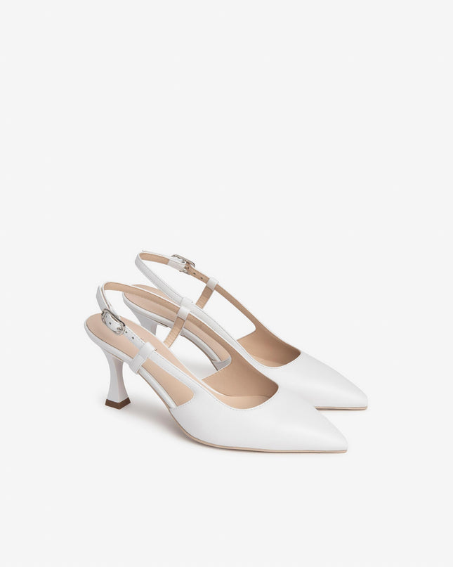 Nero Giardini Chanel a Punta in Pelle Bianca E409331DE BIANCO 707 Nero Giardini 