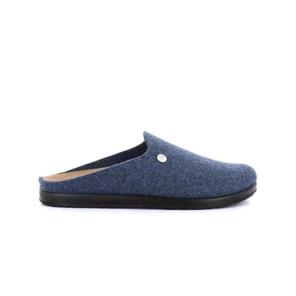 Pantofole Uomo Feltro di Lana Blu CE0251 PONE NAVY Grunland 