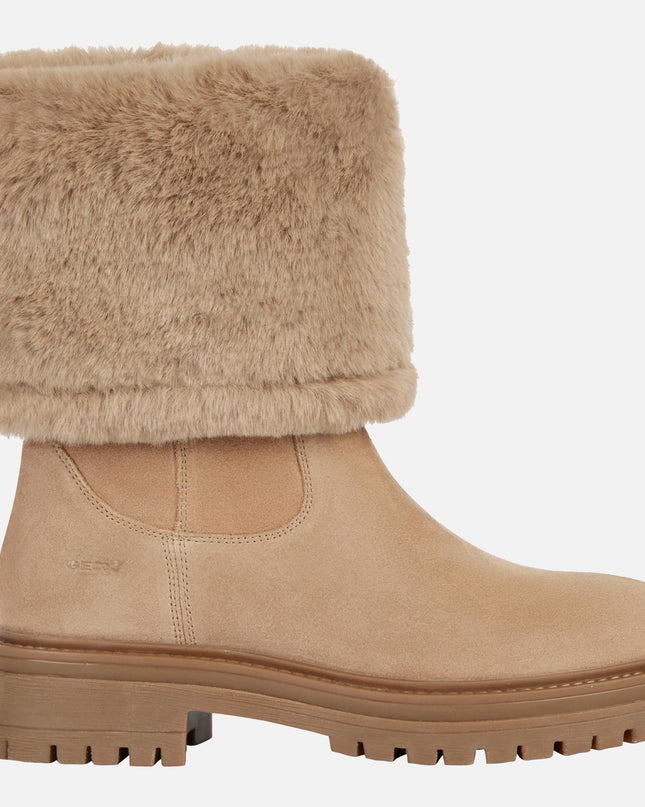 Stivali Donna Camoscio Beige D04HRM IRIDEA TOFFEE Geox 