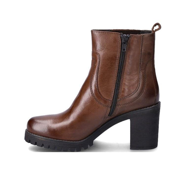 Stivaletti Donna Tacco Largo Pelle Marrone - MARIO SPATARELLA