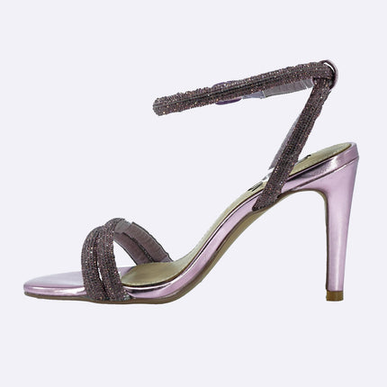 Sandalo Elegante Cerimonia Tacco Alto Strass Viola 461 REBECCA VIOLA Exe 