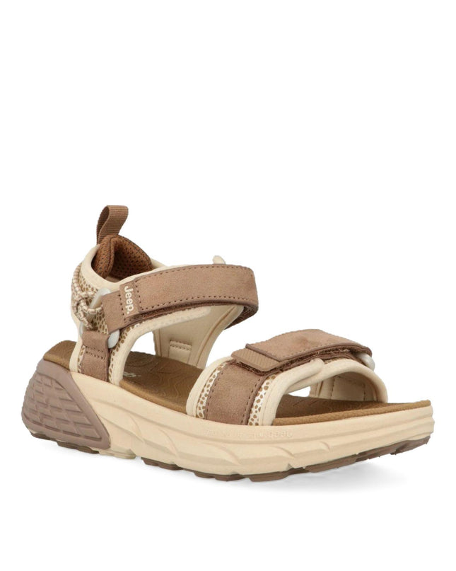 Jeep Sandali Trekking Outdoor Donna in Tessuto Leopardo Multi - MARIO SPATARELLA
