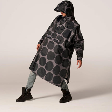 Rainkiss Mantella Antipioggia Rainkiss Poncho Black Polka RAIN PONCHO BLACK POLKA RAINKISS 