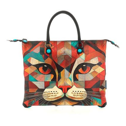 Gabs Borsa Convertibile e Trasformabile con Tracolla in Tessuto Fantasia Gatto Rosso G3 PLUS TG M GATTO ROSSO Gabs 