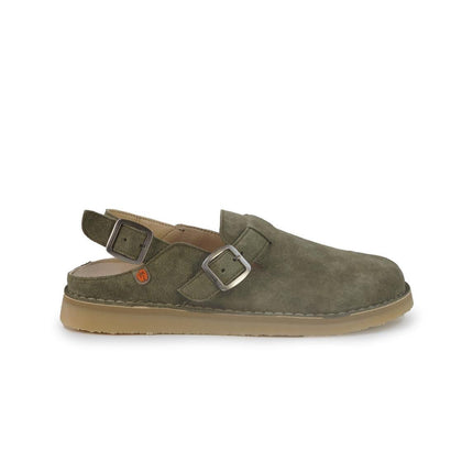 Jungla Sabot con Cinturino Barefoot Donna in Camoscio Verde - MARIO SPATARELLA