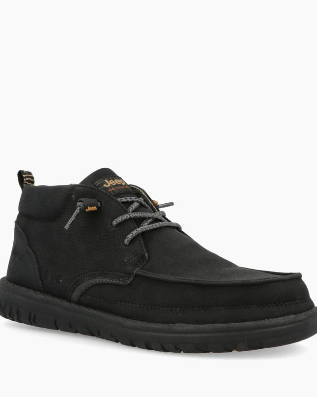 Jeep Polacchine Uomo in Ecopelle Nero SAMOA MID BLACK Jeep Footwear 