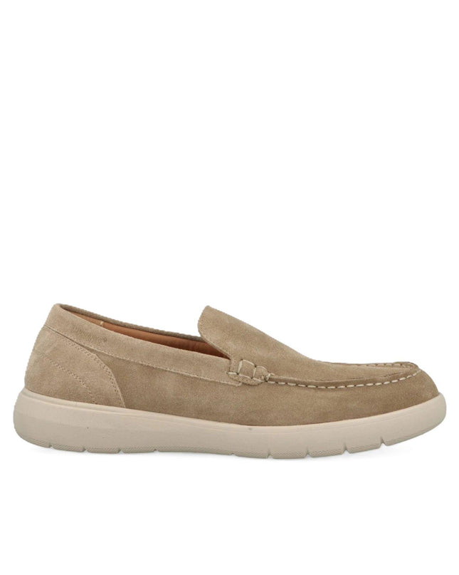 Impronte Mocassini Uomo Barca in Camoscio Beige - MARIO SPATARELLA