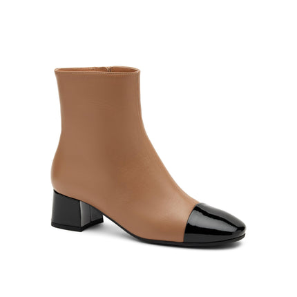 Stivaletti Donna Pelle Bicolore 66Q5 NOISETTE Frau 