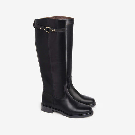 Stivali Tacco Basso Pelle Nero I308850D NERO 100 Nero Giardini 