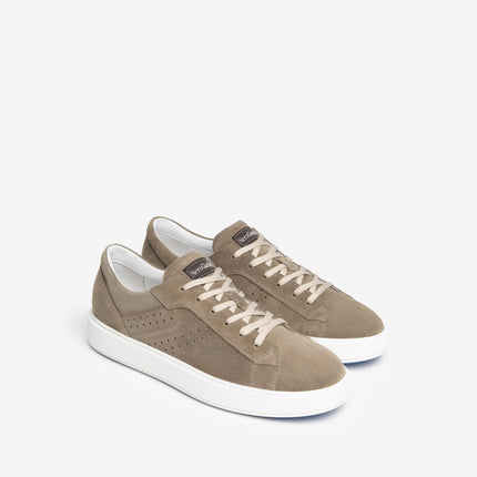Sneakers Uomo Bassa Camoscio E400220U BISCOTTO 352 Nero Giardini 