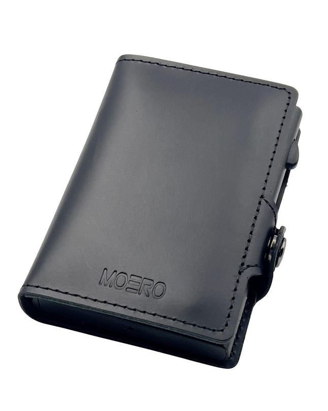 Moero Prestige Black Zip Portafoglio Slim - MARIO SPATARELLA