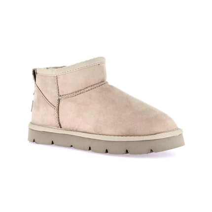 Short Sheepskin Boot Ultra Mini Beige - MARIO SPATARELLA