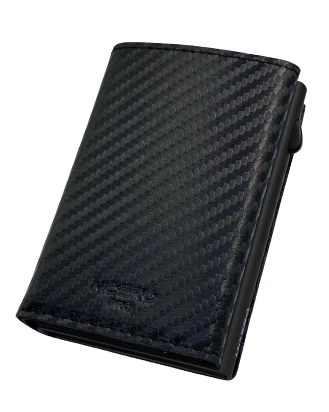 Moero Pro Plus Carbon Black Zip Portafoglio Slim - MARIO SPATARELLA