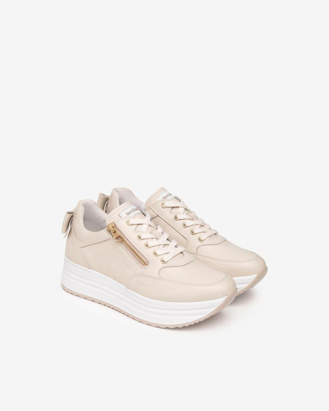 Nero Giardini Sneakers Donna in Pelle Milk E506371D MILK 710 Nero Giardini 