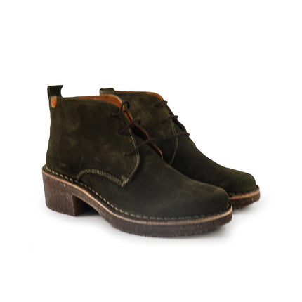 Jungla Polacchine Donna con Tacco in Camoscio Muschio 8433 MUSGO Jungla 