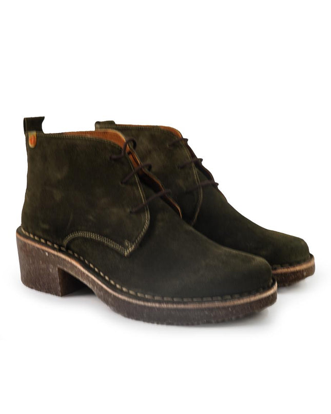 Jungla Polacchine Donna con Tacco in Camoscio Muschio 8433 MUSGO Jungla 