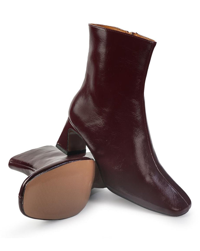 Exe Stivaletti Donna con Tacco in Naplak Vino EX2031 BURGUNDY Exe 