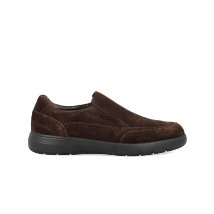 Impronte Mocassini Slip On Chelsea Uomo in Camoscio Marrone STUCKY SLIP ON DARK BROWN Impronte 