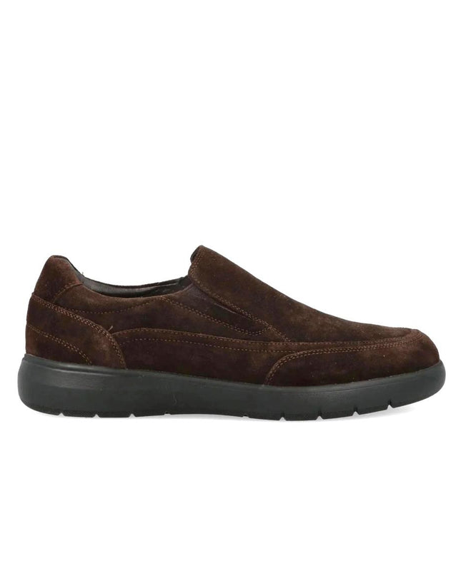 Impronte Mocassini Slip On Chelsea Uomo in Camoscio Marrone STUCKY SLIP ON DARK BROWN Impronte 
