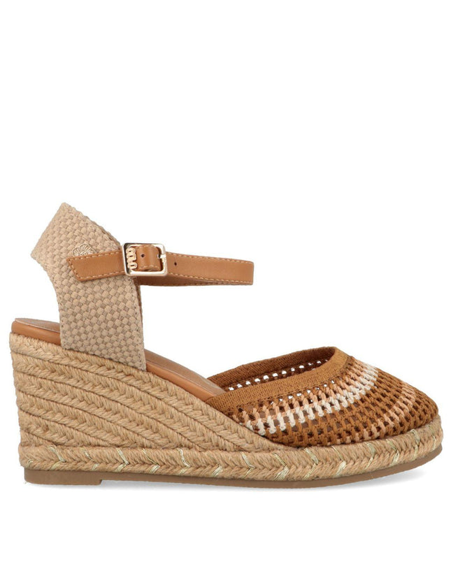 O-Joo Espadrillas Donna con Zeppa in Tessuto Sabbia Multi GERI CROCHET NATURAL O-JOO 