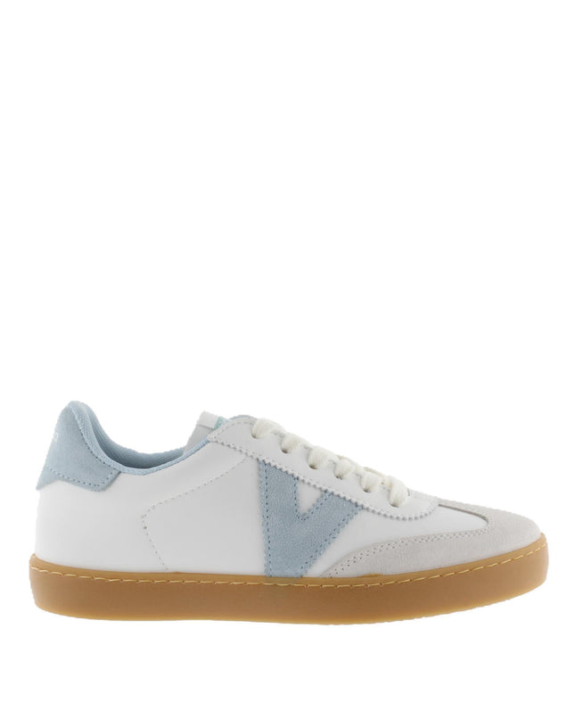 Victoria Sneakers Donna Bassa Pelle Bianco Celeste 1126206 BERLIN CELESTE Victoria 