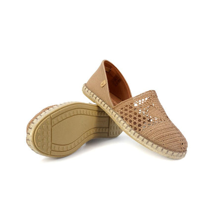 Verbenas Espadrillas Bassa da Donna in Tessuto Beige - MARIO SPATARELLA