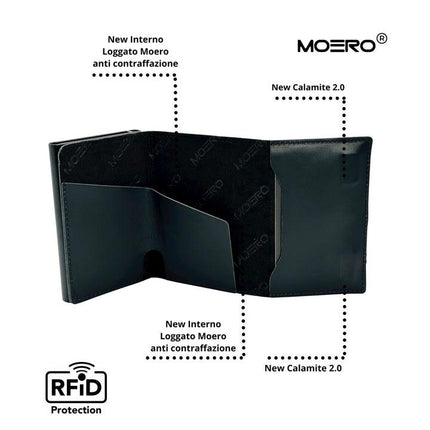 Moero Pro Prestige Black Zip Portafoglio Slim - MARIO SPATARELLA