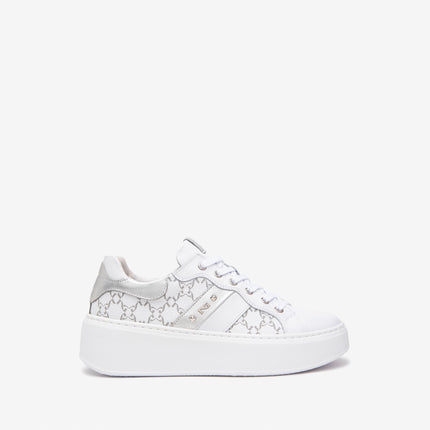 Nero Giardini Sneakers Donna con Zeppa in Pelle Bianca E513080D BIANCO 707 Nero Giardini 
