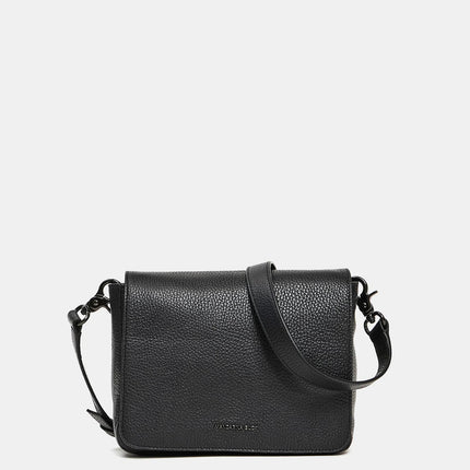 Mandarina Duck Borsa in Pelle Nero con Patta e Tracolla FZT69 MELLOW LEATHER BLACK Mandarina Duck 