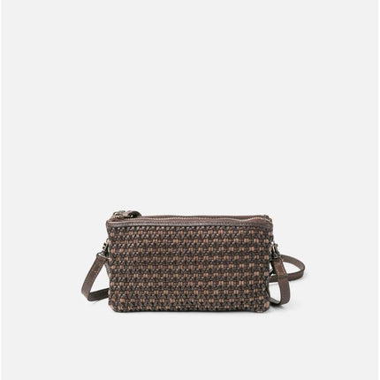 Biba Borsetta a Tracolla in Pelle Intrecciata Marrone Multi - MARIO SPATARELLA