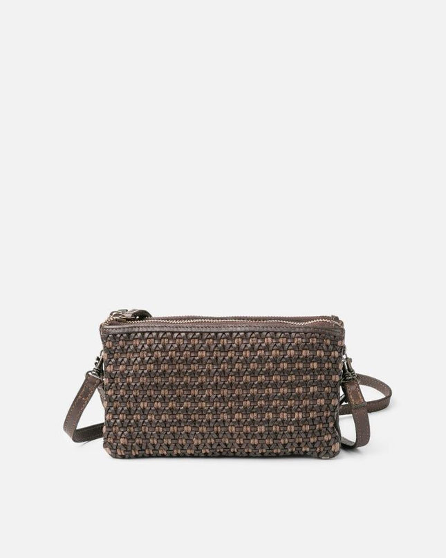 Biba Borsetta a Tracolla in Pelle Intrecciata Marrone Multi - MARIO SPATARELLA