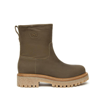 Nero Giardini Stivaletti Anfibi Donna Tubolare in Nabuk Bosco - MARIO SPATARELLA