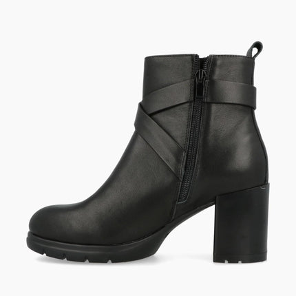 Impronte Stivaletti Donna con Tacco in Pelle Nero FENICE BUCKLE LTH BLACK Impronte 