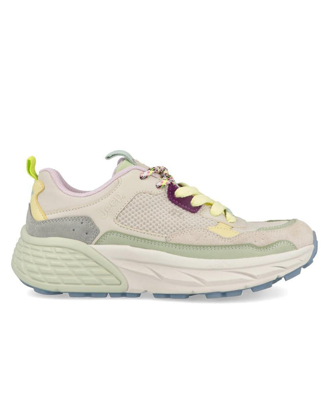 Jeep Sneakers Donna in Camoscio Multicolor Menta - MARIO SPATARELLA