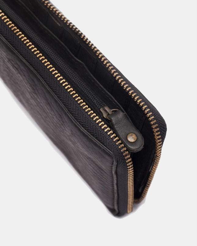 Biba Portafogli Donna Lungo con Zip in Pelle Nera - MARIO SPATARELLA