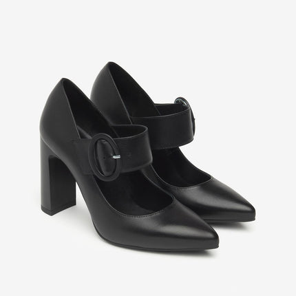 Nero Giardini Decollete Mary Jane con Cinturino in Pelle Nero - MARIO SPATARELLA