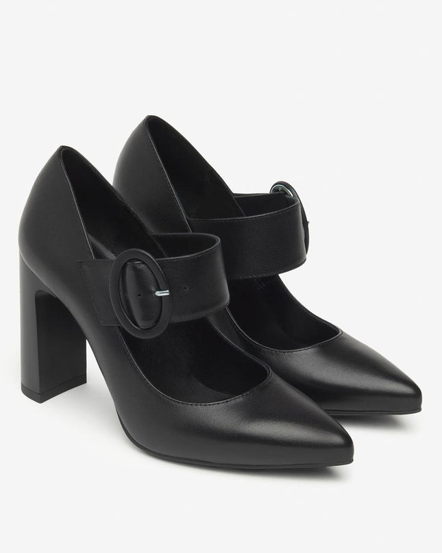 Nero Giardini Decollete Mary Jane con Cinturino in Pelle Nero - MARIO SPATARELLA