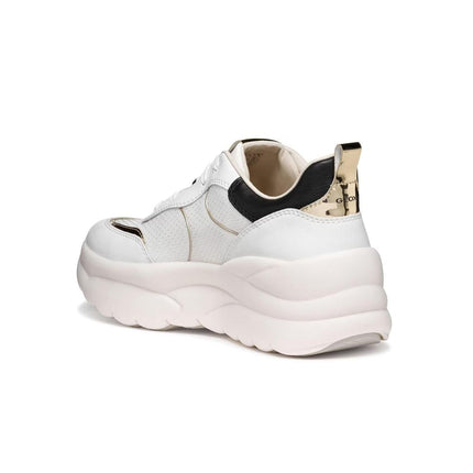 Geox Sneakers Donna Xtors con Zeppa in Tessuto Bianco D651FB XTORS WHITE GOLD Geox 